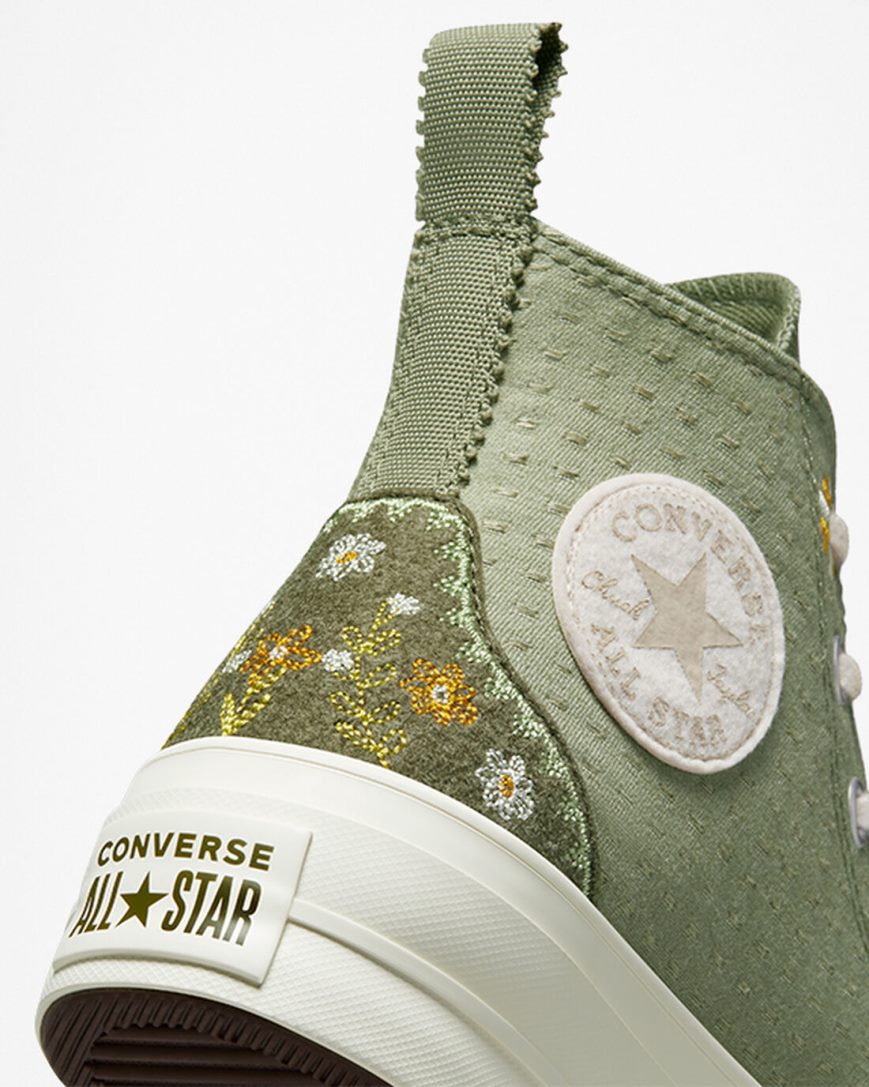 Women's Converse Chuck Taylor All Star Lift Autumn Embroidery High Top Platform Shoes Light | AU 9CE86W